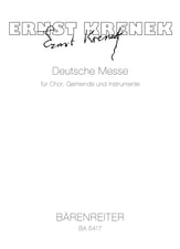 Deutsche Messe fuer Chor, Gemeinde und Instrumente SATB Full Score cover